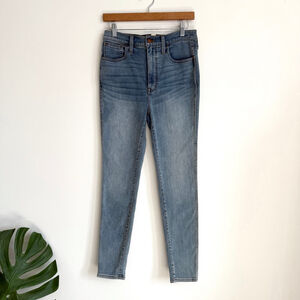 Madewell 11" Roadtripper High Rise Skinny Jeans Womens Size 28 Blue Light Wash